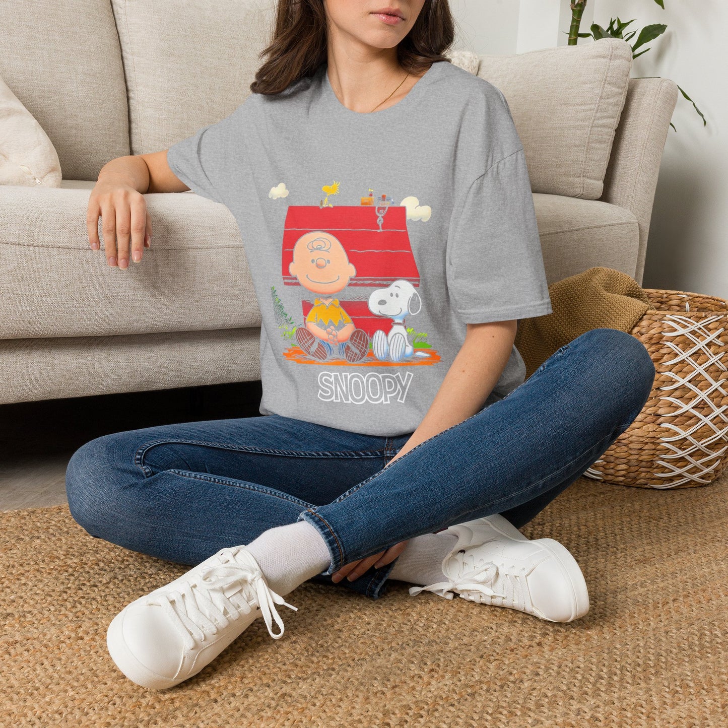 Charlie Brown & Snoopy Comic Tee — Peanuts Doghouse Graphic T-Shirt