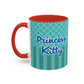 Princess Girl Cartoon Teal Accent Coffee Mug | 11oz 15oz