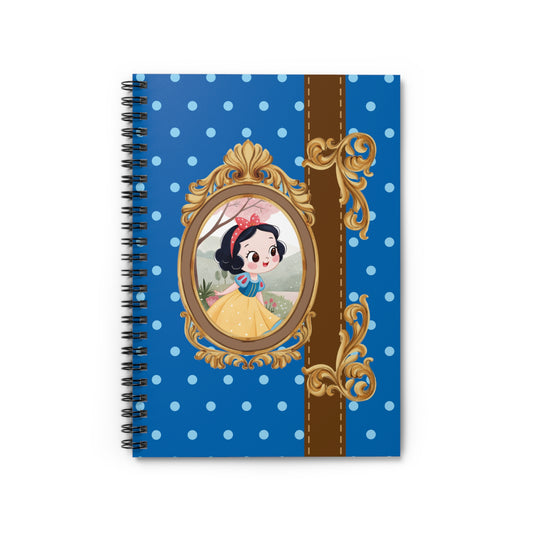 Princess Portrait Polka Dot Spiral Notebook