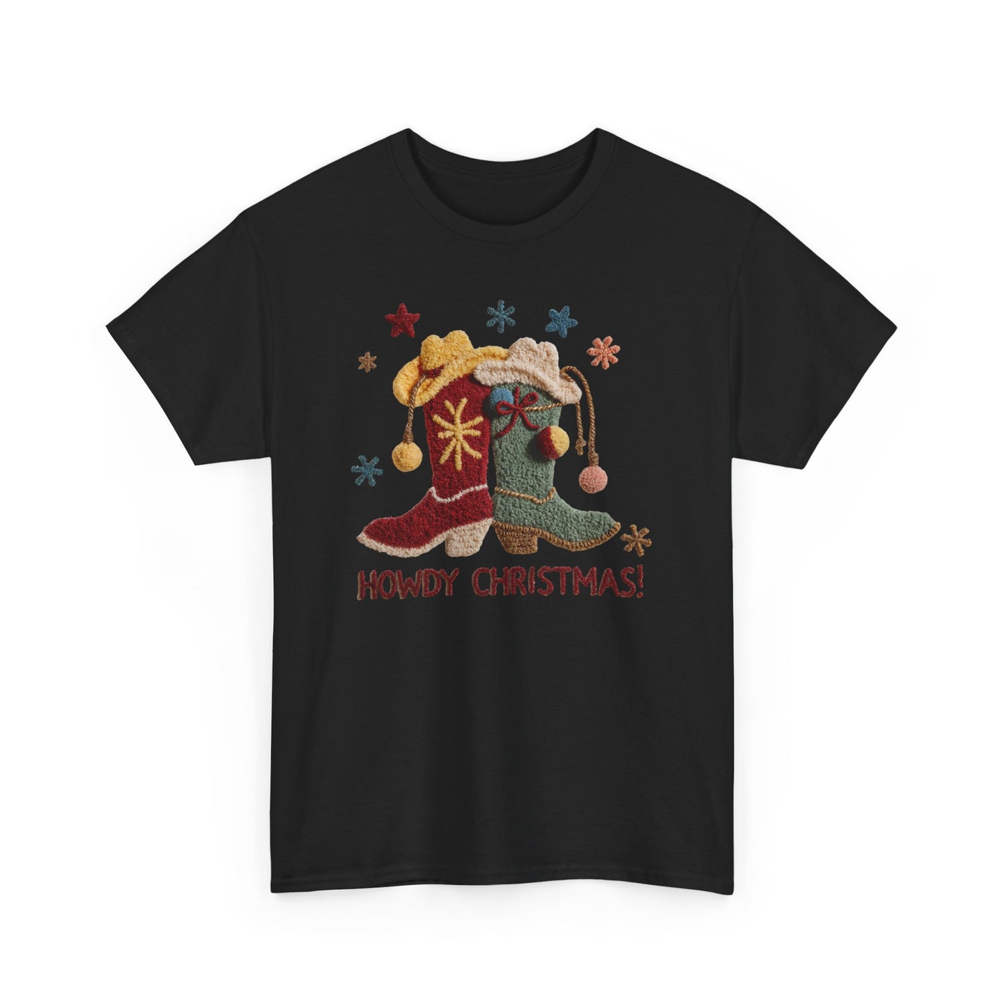 Howdy Christmas Jester Hat Tee | Holiday Western Santa Shirt