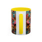 Chihuahua Floral Wreath Accent Coffee Mug Colorful Pet Lover Gift (11/15oz)