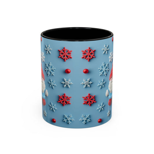 Santa Snowflake Pattern Mug | Accent Coffee Mug