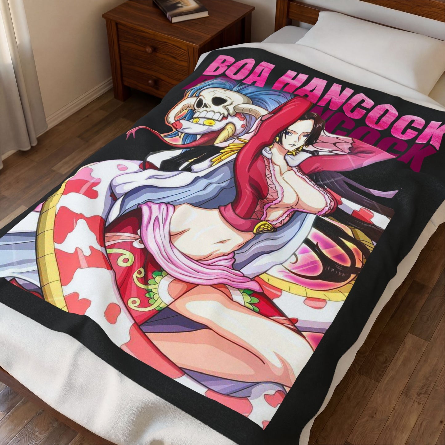 Boa Hancock Blanket | Anime Character Velveteen Plush Throw