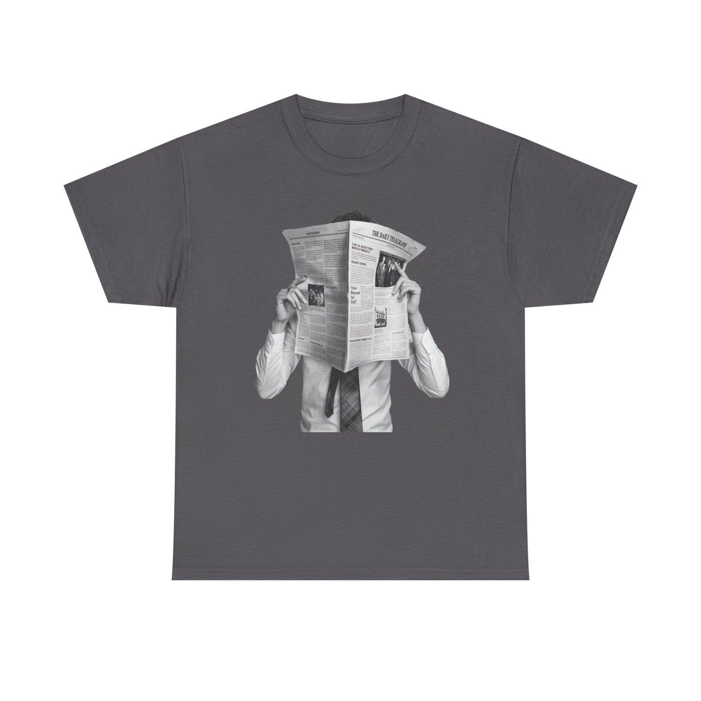 BTS  Reading Newspaper T-Shirt | Vintage Illustration, Retro Newsprint Tee