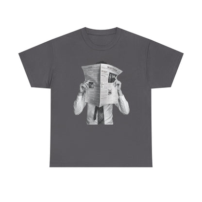 BTS  Reading Newspaper T-Shirt | Vintage Illustration, Retro Newsprint Tee