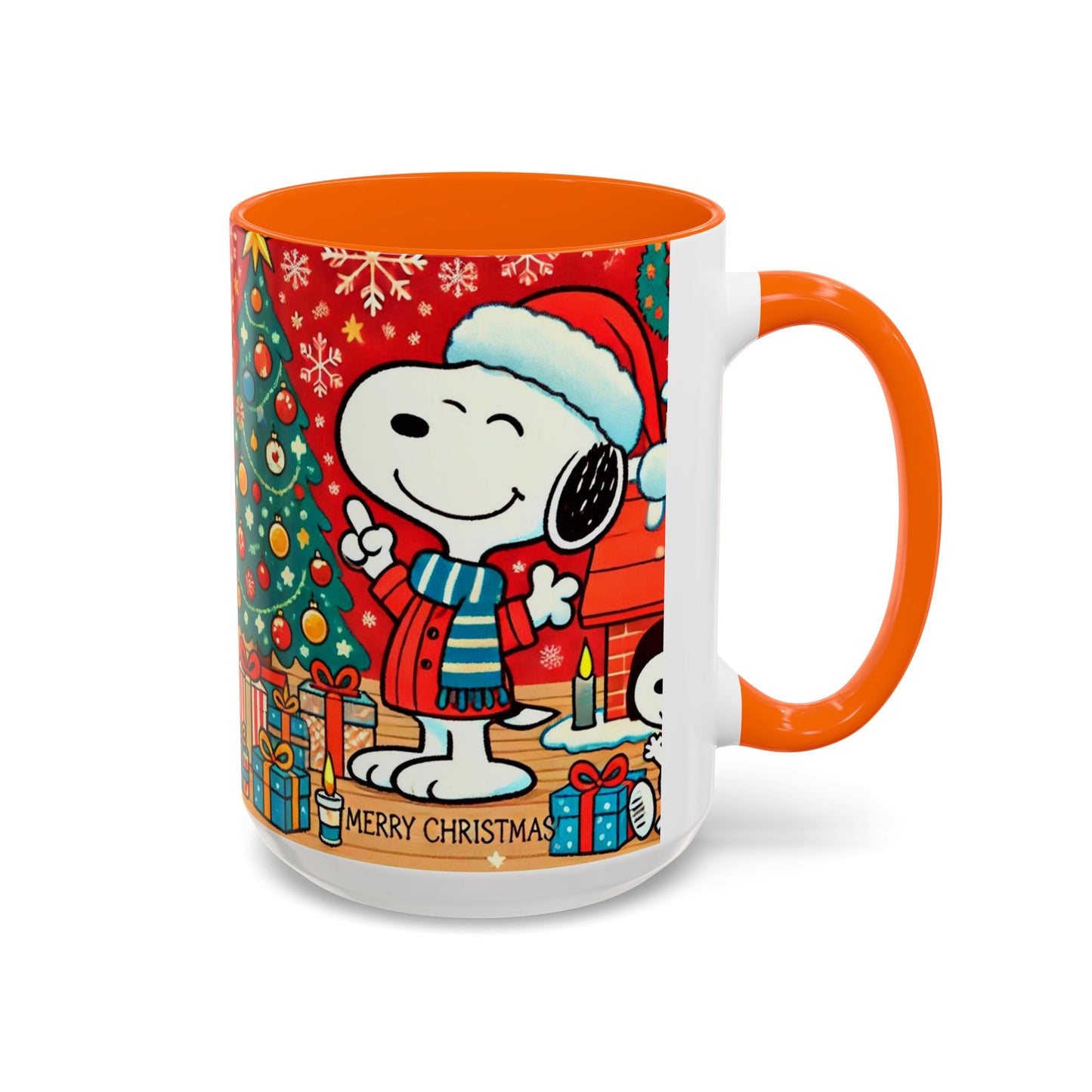 Yellow Santa Holiday Mug | Christmas Accent Coffee Mug (11,15oz)
