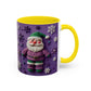 Purple Santa Snowflake Mug | Accent Coffee Mug