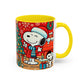 Yellow Santa Holiday Mug | Christmas Accent Coffee Mug (11,15oz)