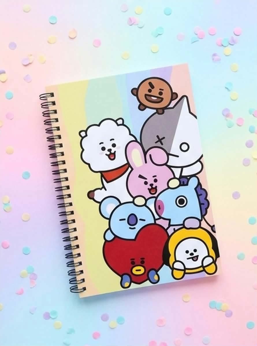 BT21 Official-Style Character Spiral Notebook & Journal
