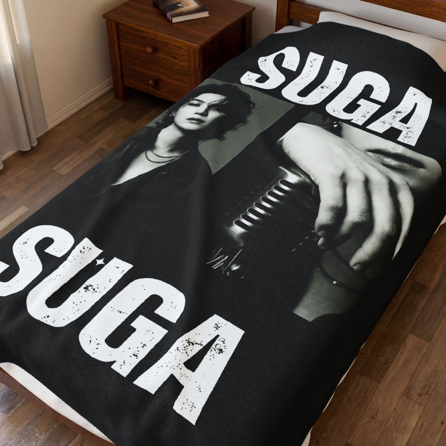 SUGA Photo Collage Blanket | BTS Velveteen Plush Blanket