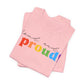 loud and proud! rainbow text Tee | LGBTQ pride T-shirt