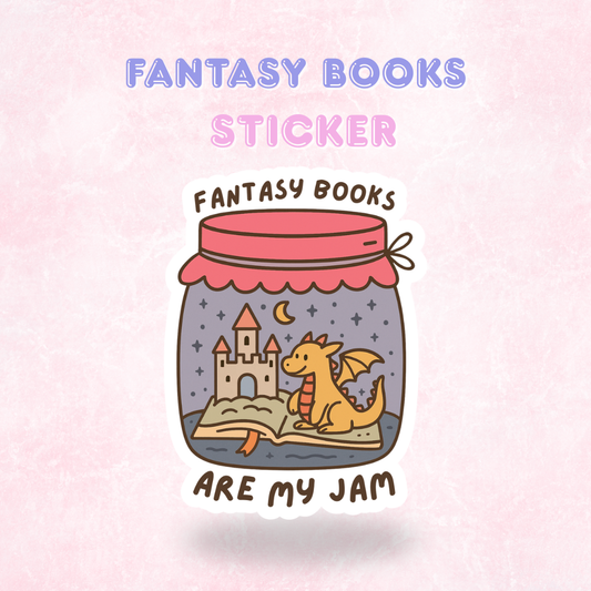 Fantasy Books are my Jam | Laminated Holographic Sticker/Decal