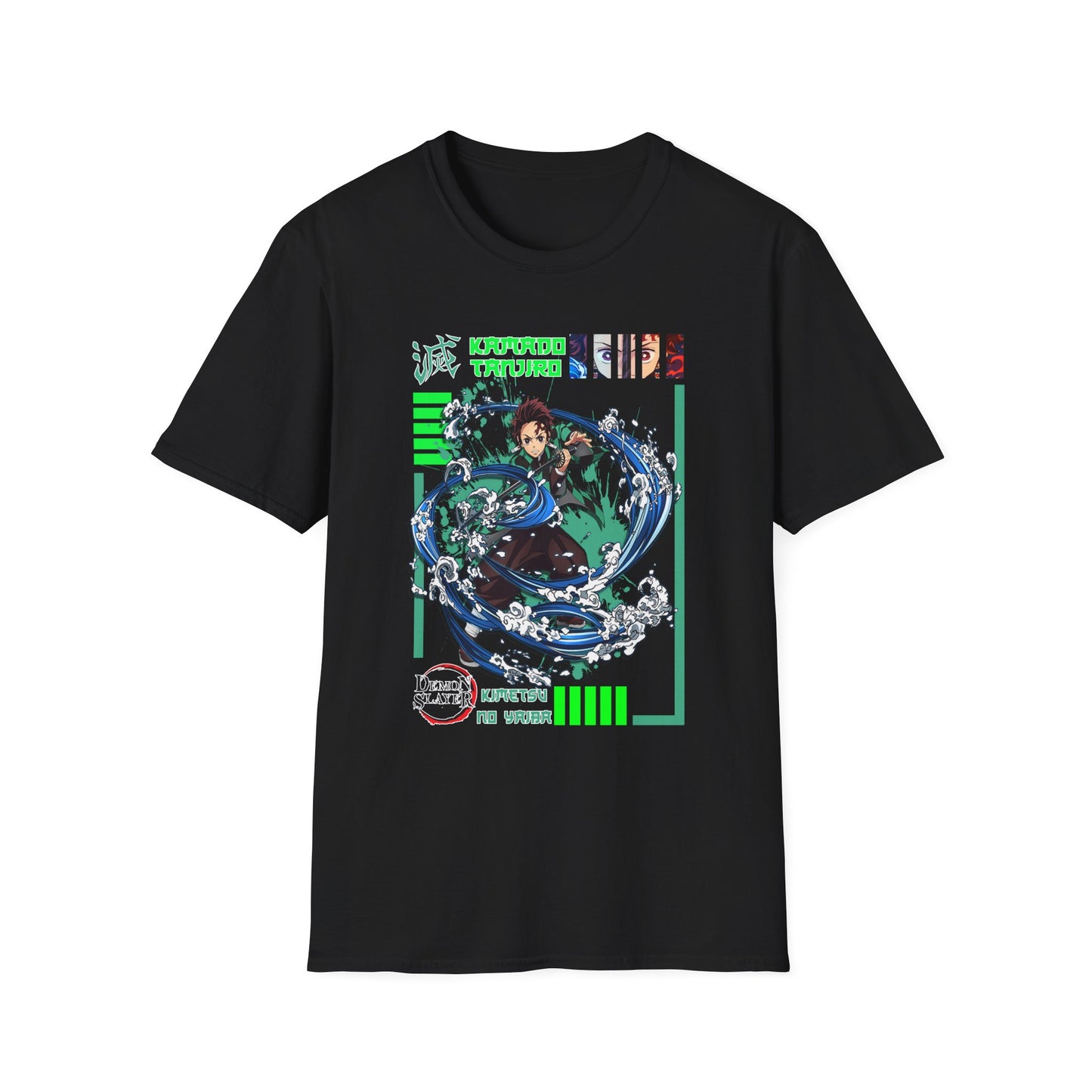 Anime Water-Breathing Warrior T-Shirt | Dynamic Demon Slayer-Inspired Graphic Tee
