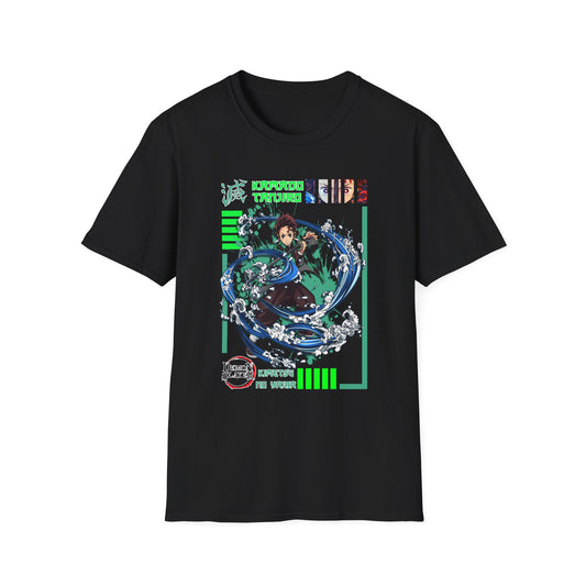 Anime Water-Breathing Warrior T-Shirt | Dynamic Demon Slayer-Inspired Graphic Tee