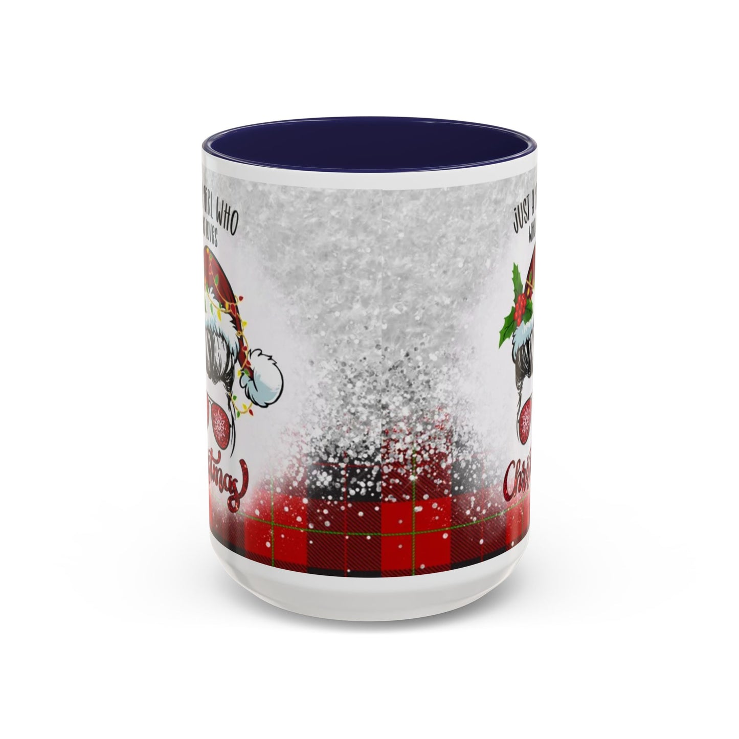 Just a Girl Who Loves Christmas Skull Mug | Accent Coffee Mug 11oz/15oz