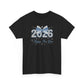 2026 Happy New Year Tee Festive Blue Bow New Year T-Shirt