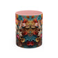 Chihuahua Floral Wreath Accent Coffee Mug Colorful Pet Lover Gift (11/15oz)