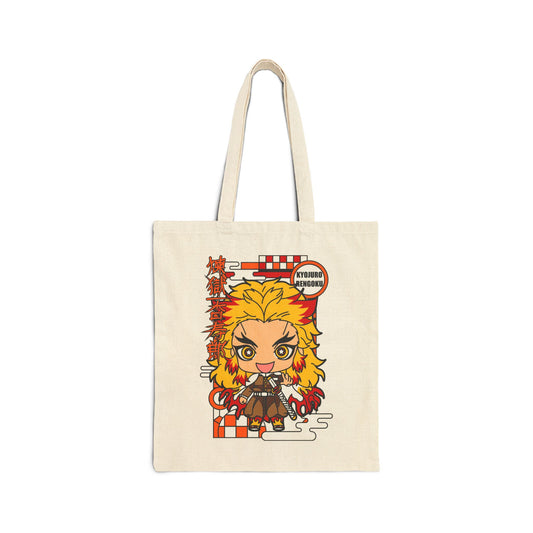 Chibi Rengoku Tote Bag | Demon Slayer Inspired Canvas Tote bag