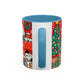 Yellow Santa Holiday Mug | Christmas Accent Coffee Mug (11,15oz)