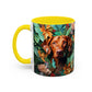 Vizsla Floral Accent Coffee Mug — Dog Portrait Botanical 11/15oz