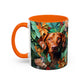 Vizsla Floral Accent Coffee Mug — Dog Portrait Botanical 11/15oz