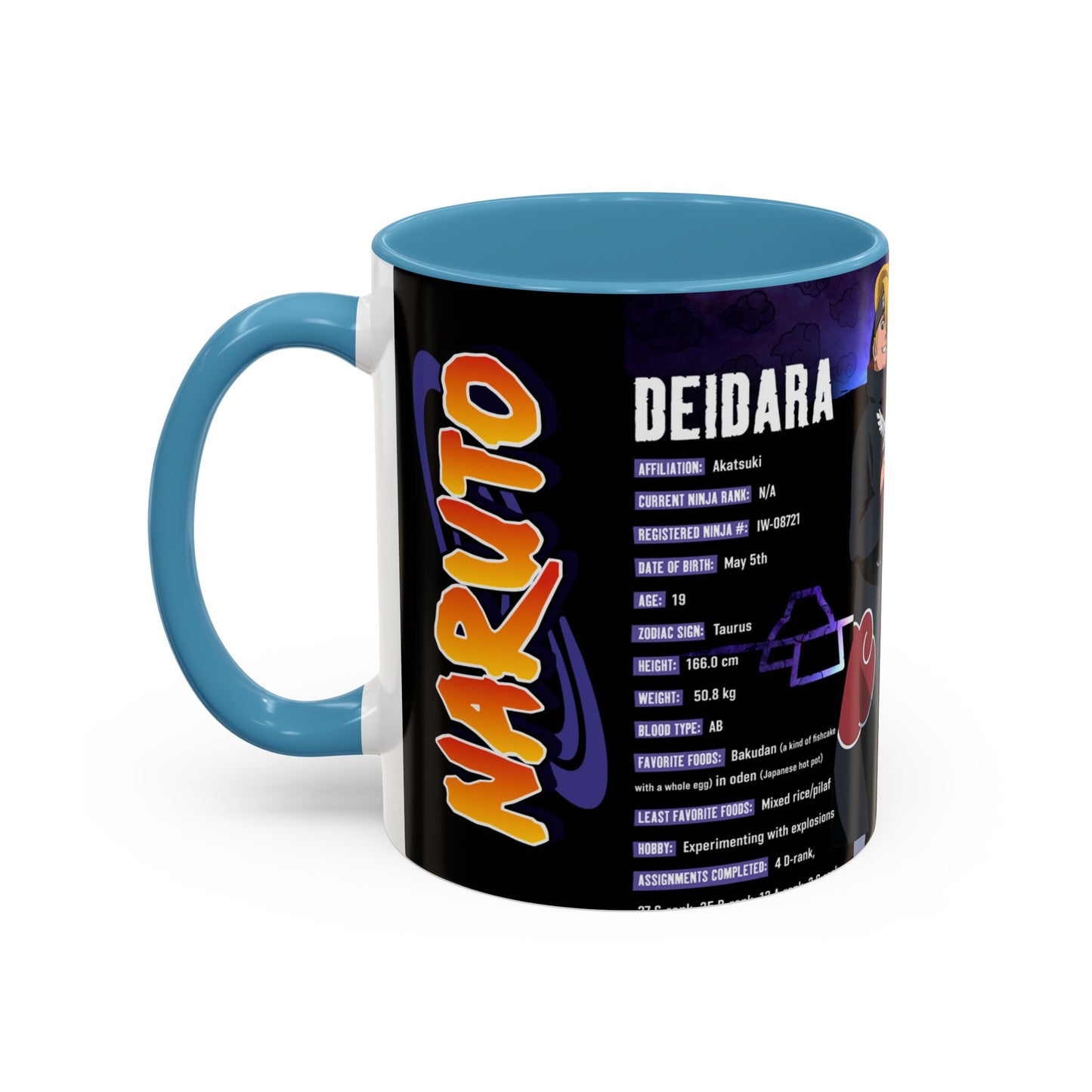 Deidara Naruto Shippuden Accent Coffee Mug  Anime Art Collector Mug (11/15oz)
