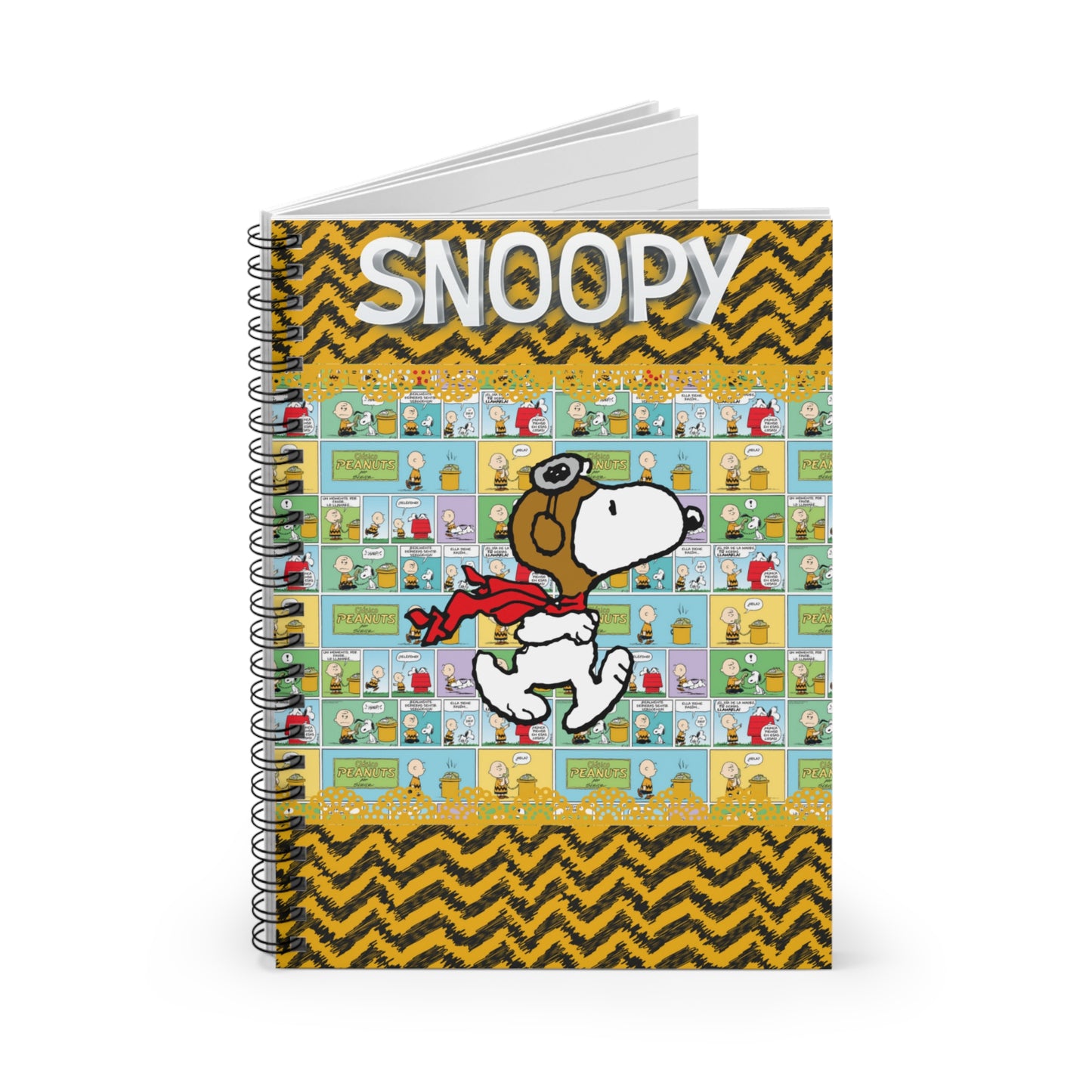 Snoopy Flying Ace Notebook | Spiral Ruled Journal