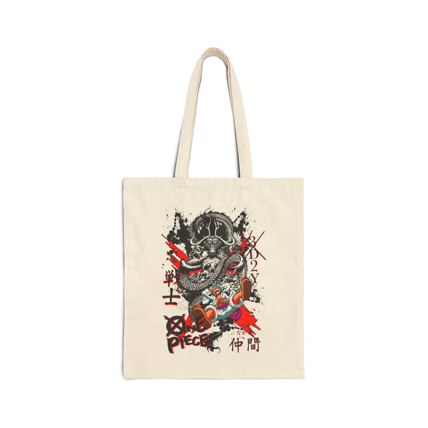 Luffy & Kaido Art Tote Bag |One Piece Inspired Tote Bag
