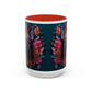 Floral French Bulldog Accent Coffee Mug - Colorful Dog Art 11/15oz