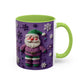 Purple Santa Snowflake Mug | Accent Coffee Mug