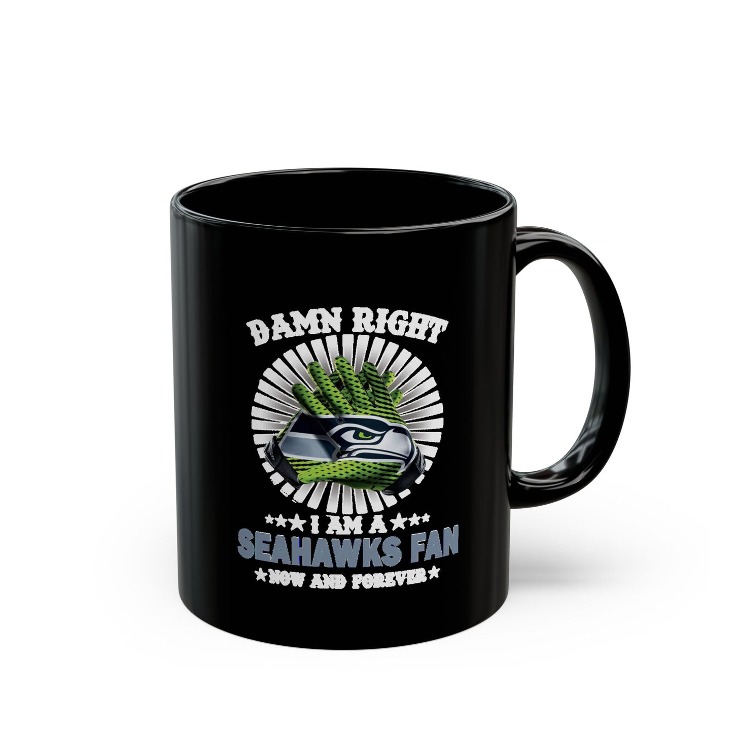 Seahawks Grunge Black Coffee Mug (11oz & 15oz)