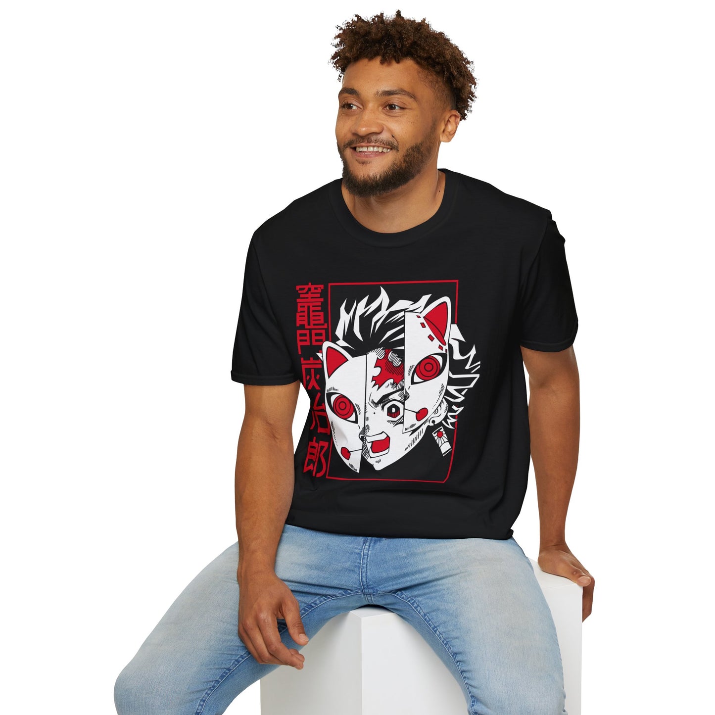 Anime Demon Slayer Mask T-Shirt| Tanjiro Inspired Graphic Tee
