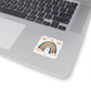 Boho Rainbow Sticker — Sun, Stars & Clouds Kiss-Cut Decal