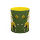 Yellow Santa Holiday Mug | Christmas Accent Coffee Mug (11,15oz)