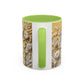 White Floral Relief with Butterflies Accent Mug | 11oz 15oz