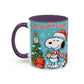 Beagle Chistmas Illustration Mug | Accent Coffee Mug 11oz 15oz