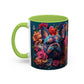 Floral French Bulldog Accent Coffee Mug  Colorful Dog Art 11/15oz