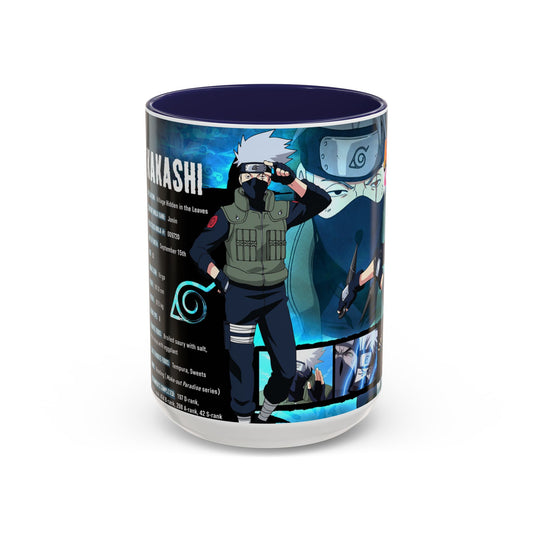 Naruto Kakashi Accent Coffee Mug — Anime Character Collage 11/15oz