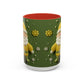 Yellow Santa Holiday Mug | Christmas Accent Coffee Mug (11,15oz)