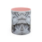 Elephant Relief Accent Coffee Mug  Grey Carved Jungle Design (11/15oz)
