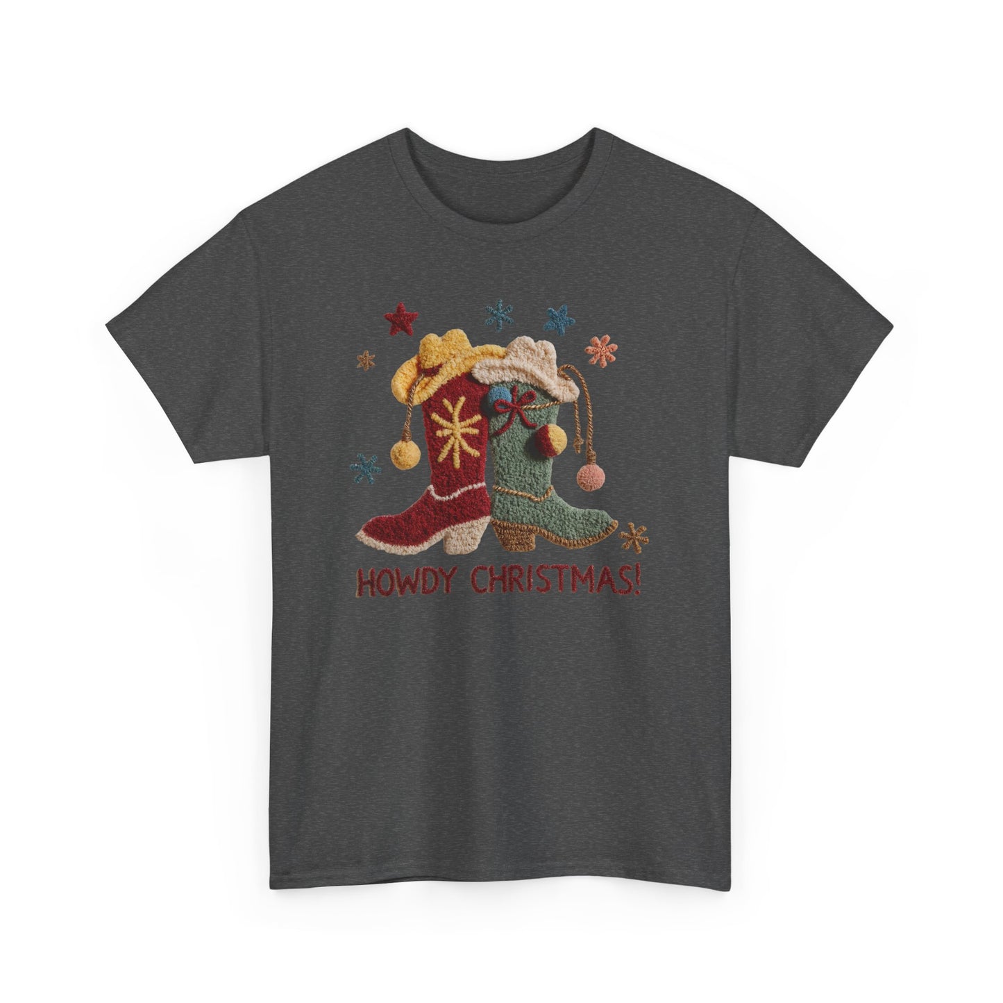 Howdy Christmas Jester Hat Tee | Holiday Western Santa Shirt