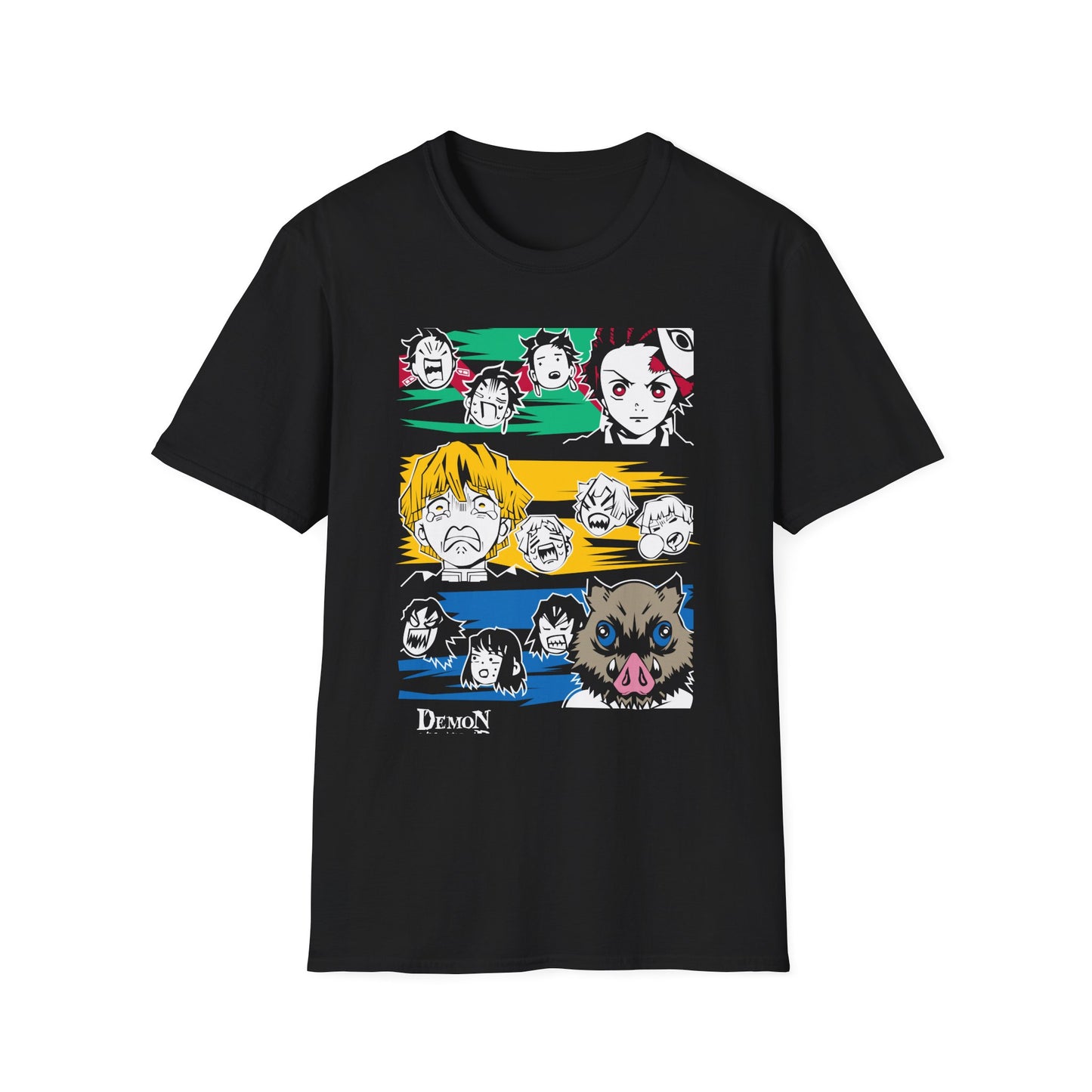 Demon Slayer Character Faces Graphic Tee