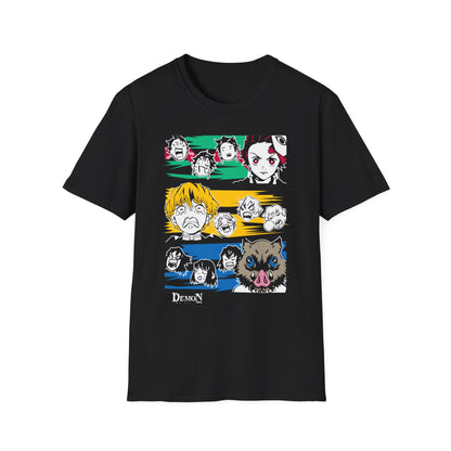 Demon Slayer Character Faces Graphic Tee