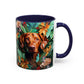 Vizsla Floral Accent Coffee Mug — Dog Portrait Botanical 11/15oz