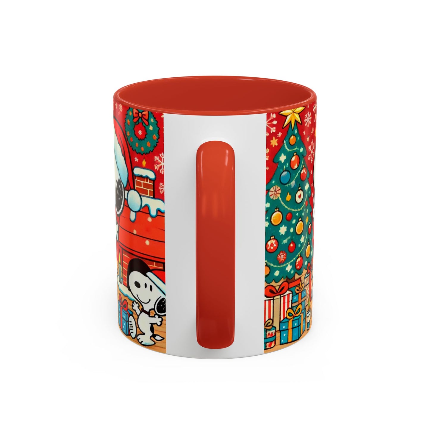 Yellow Santa Holiday Mug | Christmas Accent Coffee Mug (11,15oz)