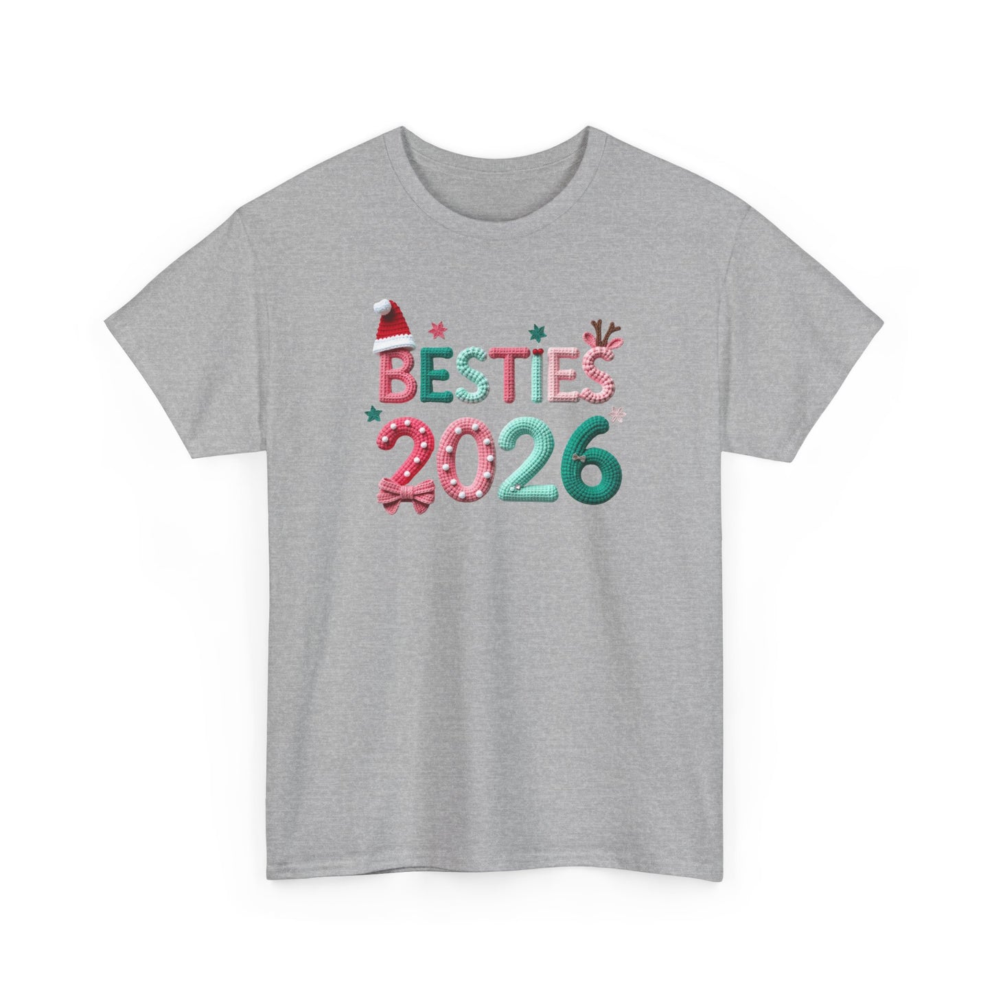 T-Shirt "Besties 2026" Holiday Friends Matching Tee