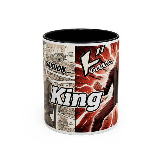 Anime Comic Panel Coffee Mug  King Action Scene Accent Mug (11/15oz)