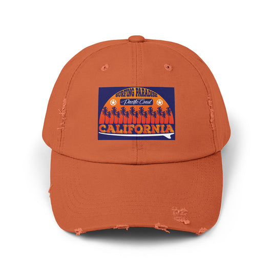 California Surfing Paradise Distressed Cap