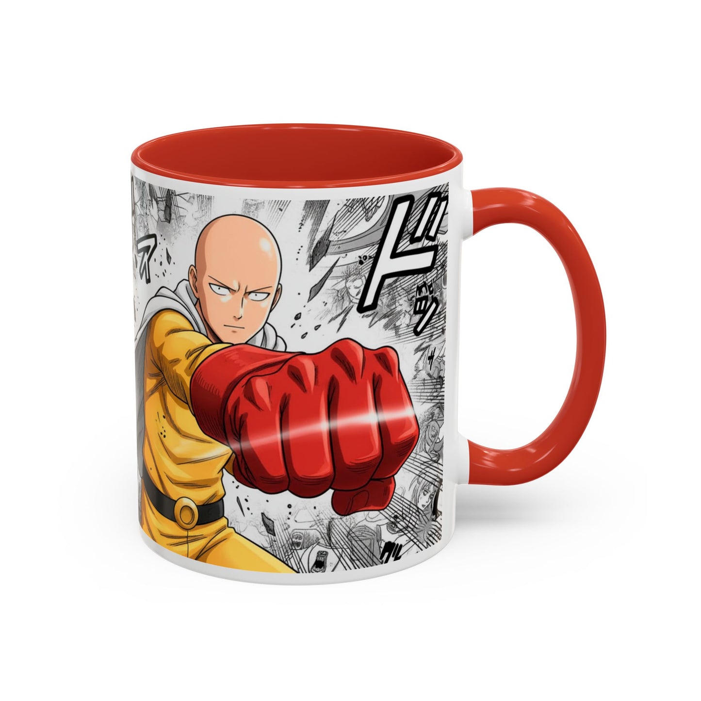 Anime Fist Coffee Mug  Dynamic Manga Collage Accent Mug (11/15 oz)