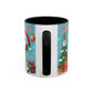 Beagle Chistmas Illustration Mug | Accent Coffee Mug 11oz 15oz